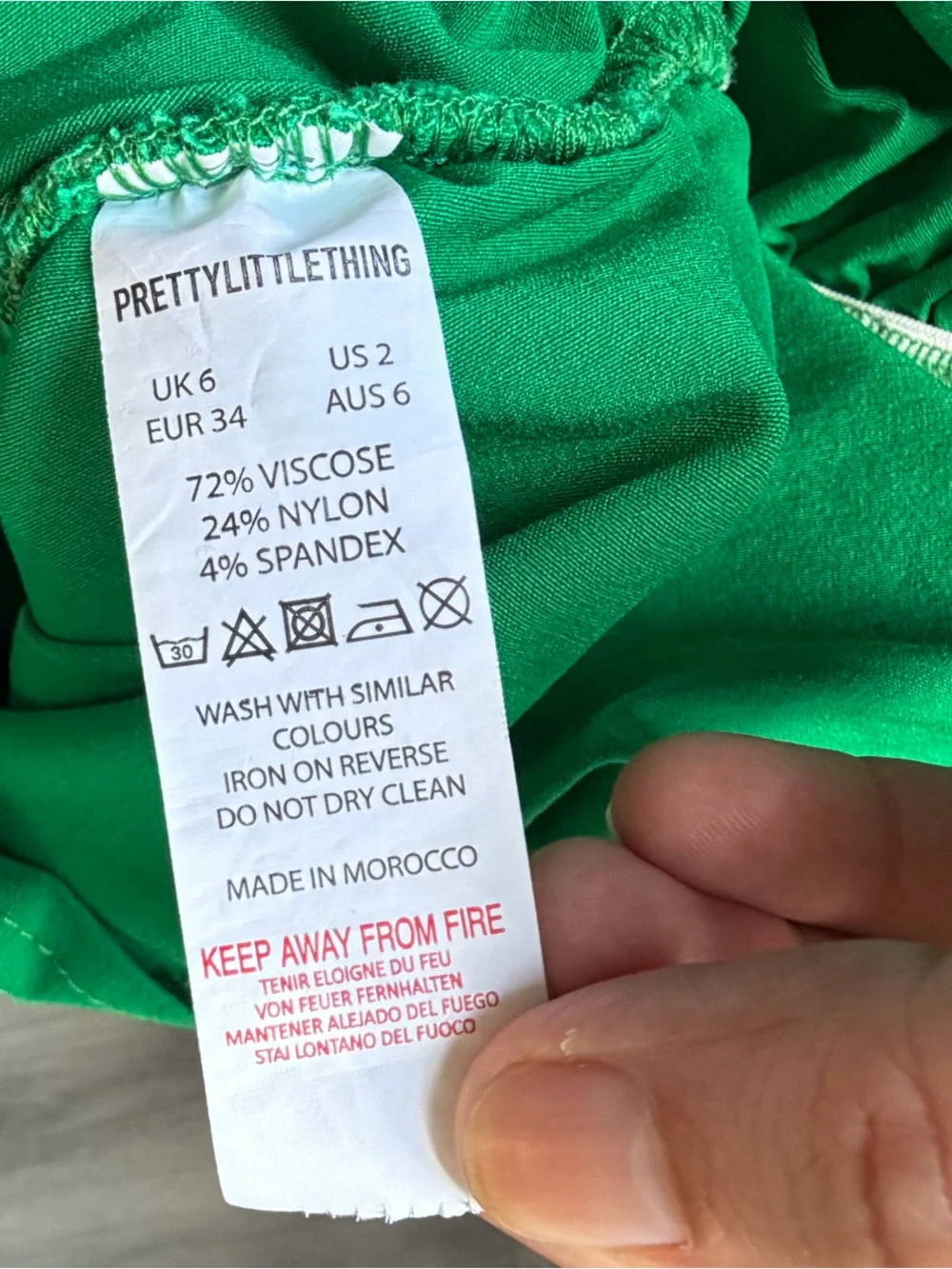 PrettyLittleThing Green Ruched Cut-Out Mini Dress Like New - US 2